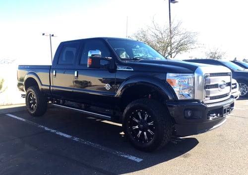 Fuel Nutz Black/Machined on 2015 Ford F-250 w/ Specs