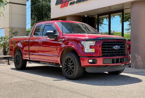 20 Inch Fuel Off-Road Rebar 6's in Blackout on a 2016 Ford F-150