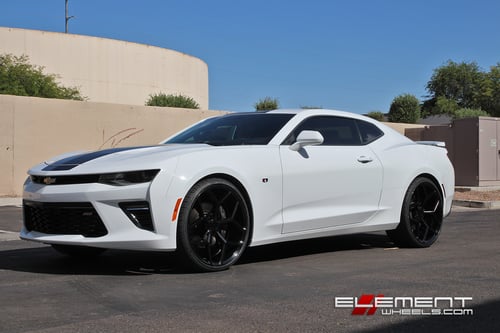 22x9.5 22x10.5 Gloss Black MRR 228 on 2016 Chevy Camaro SS w/ Specs