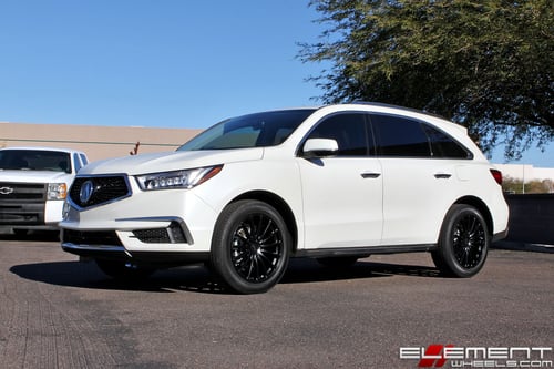 20x8.5 Helo HE894 All Satin Black on a 2017 Acura MDX w/ Specs