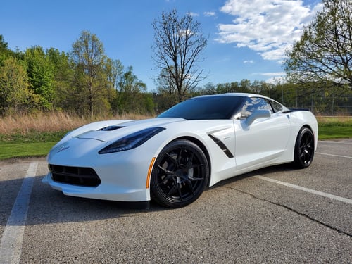 Double Staggered 19/20 inch Rohana RFX5 in Matte Black on a 2017 Chevrolet Corvette C7