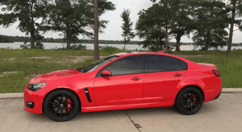 20 Staggered Ace Alloy AFF02 in All Matte Black on a 2017 Chevrolet SS Sport Sedan