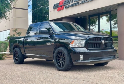 20 inch Ion Alloy 143 in Matte Black on a 2017 Dodge Ram 1500