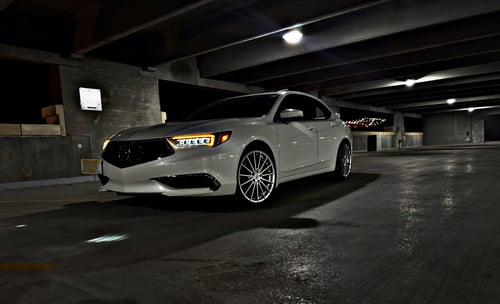 20 inch TSW TW005 Goodwood's in Hypersilver on a 2018 Acura TLX