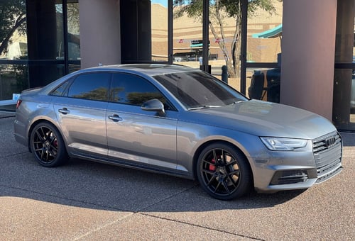 19 Inch Ace Alloy AFF02 in Matte Black on a 2018 Audi A4