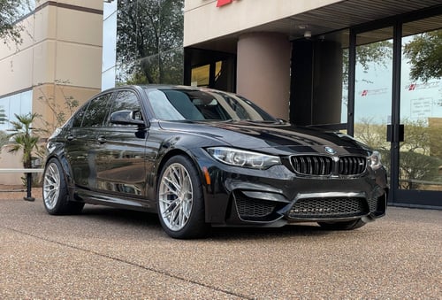 19 inch Staggered Variant Maxim in Gloss Raw Milled on a 2018 BMW M3 Competition