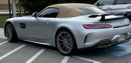Staggered 20 Variant Wheels Aure in Chrome Powdercoat  on a 2018 Mercedes- Benz AMG GT-C