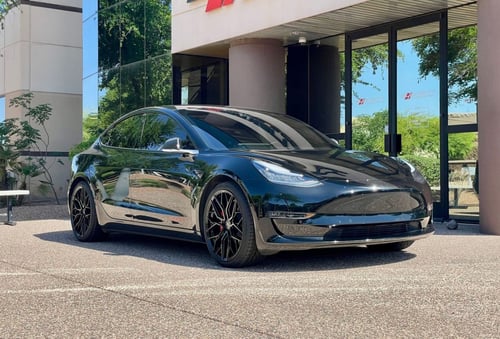 20 inch F1R FS3 in Gloss Black on 2018 Tesla Model 3