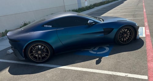 Staggered 20 inch Variant Krypton in Satin Bronze on a 2019 Aston Martin Vantage