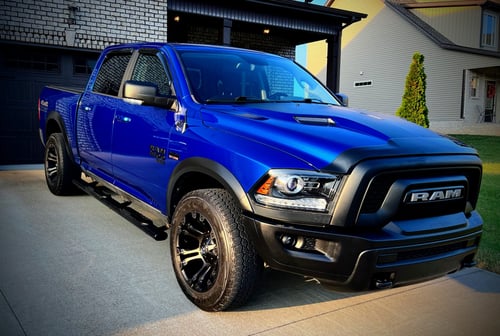 20 inch Fuel Offroad Vapor's in Black Machined w/ Tint on a 2019 Dodge Ram 1500 Warlock