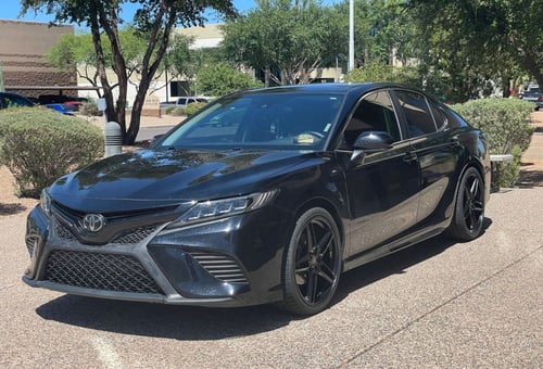 20 inch Savini SV-F3's in Matte Black on a 2019 Toyota Camry