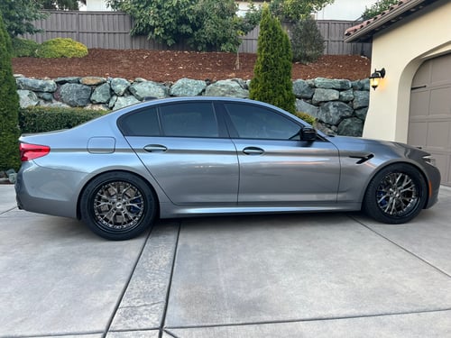 Staggered 20 inch Variant SHB-3P's in Gloss Gunmetal w/ Gloss Black on a 2020 BMW M5 Competition