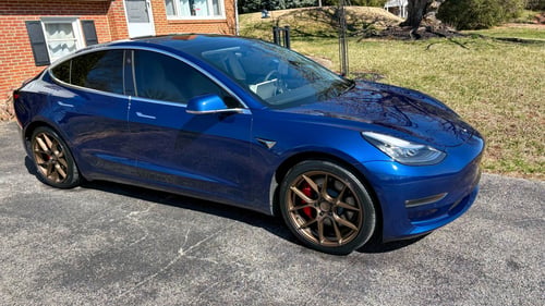 19 inch Aodhan AH-11 in Matte Bronze on a Tesla Model 3