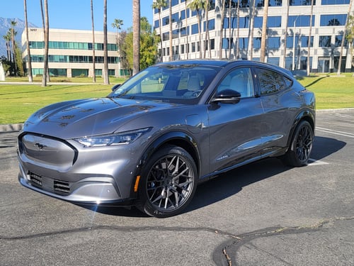 20 inch Variant Radon Satin Gunmetal on a 2021 Ford Mustang Mach-E