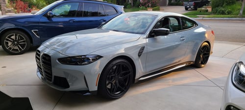 20 inch Staggered Variant Xenon Satin Black on a 2022 BMW M4