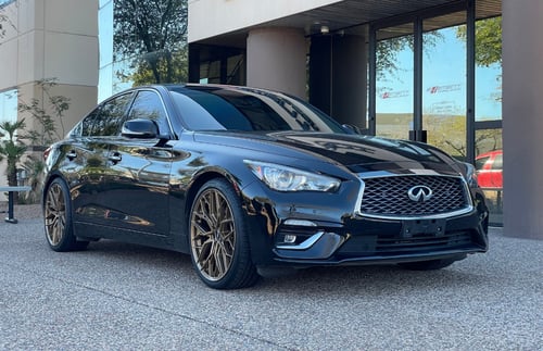 20 Inch F1R FS3's in Matte Bronze on a 2021 Infiniti Q50