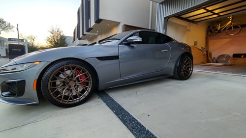 Staggered 20 Variant Wheels TWT-1P in Satin Bronze on a 2021 Jaguar F-Type R