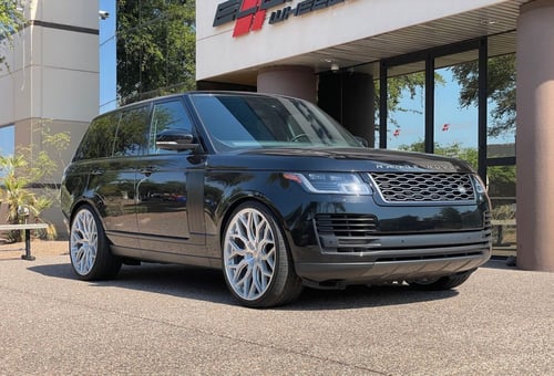 24 inch Vossen HF-2's in Silver Machined Face on a 2021 Land Rover Range Rover