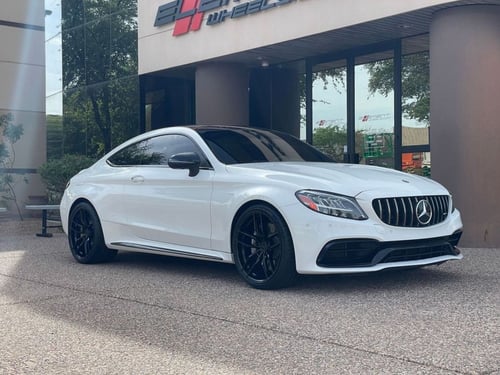 20 inch Staggered Variant Krypton in Gloss Black on a 2021 Mercedes-Benz C63