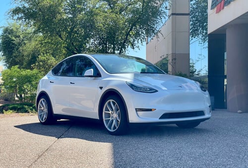 20 inch Savini BM14's in Brushed Silver on a 2021 Tesla Model Y (Long Range)