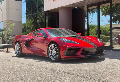 Staggered 19/20 inch MRR M024 in Gunmetal Machined on a 2022 Chevrolet Corvette C8 Stingray