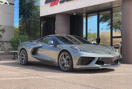 19 and 20 inch Staggered MRR FS06 Gloss Gunmetal on a 2022 Chevrolet Corvette C8 Stingray Z51