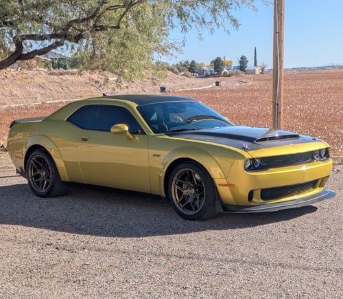 20 inch Variant Zeno's in Gloss Bronze on a 2022 Dodge Challenger (Factory Widebody)