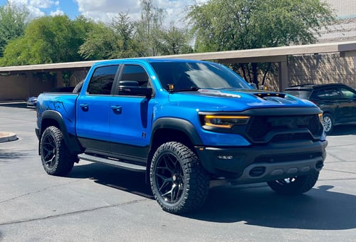 22 inch 4Play Off-Road 4P06's in Brushed Black on a 2022 Dodge Ram 1500 TRX