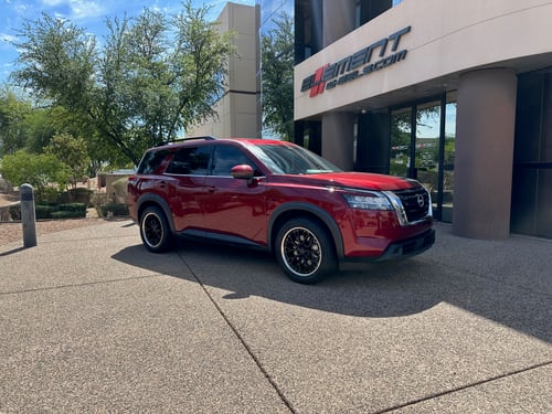 20 inch Curva Concepts CFF76 in Gloss Black w/ Stainless Lip on a 2022 Nissan Pathfinder