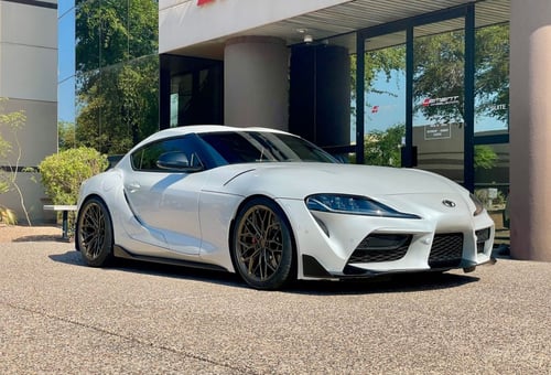 19 Inch Staggered Variant Maxim's in Satin Bronze on a 2022 Toyota GR Supra