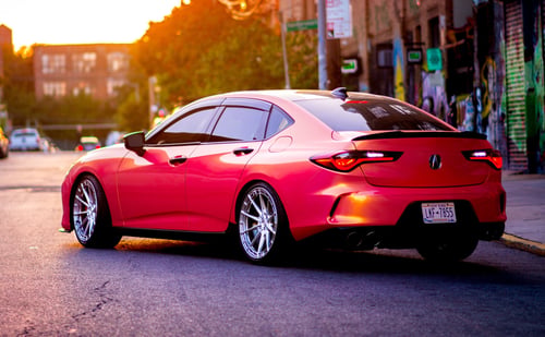 20 inch Variant Aure's in Raw Milled on a 2023 Acura TLX Type-S