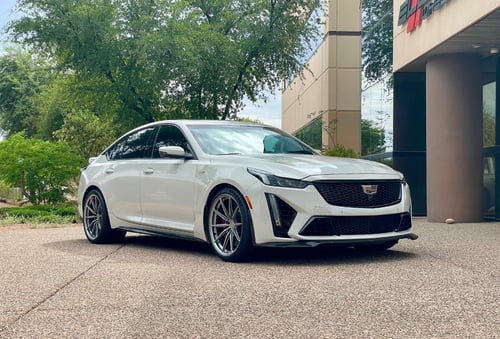 20 inch Staggered Avant Garde AGL74's in Gloss Gunmetal on a 2023 Cadillac CT5-V Blackwing