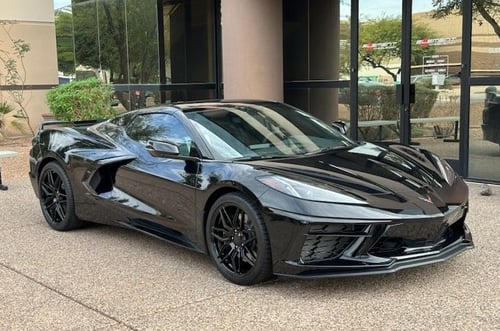 19 and 20 inch Staggered MRR M024 Gloss Black on a 2023 Chevrolet Corvette C8 Stingray Z51