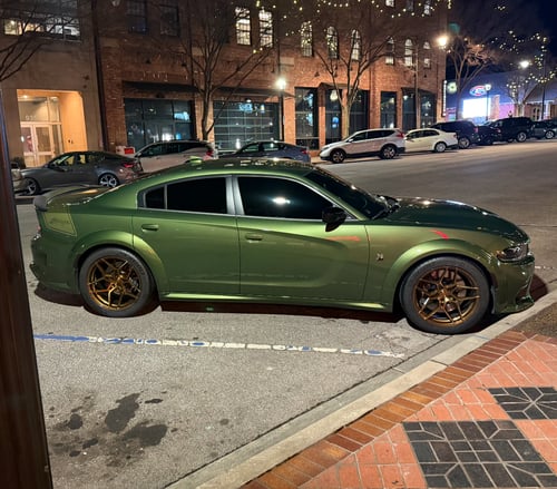 20 inch Rohana RFX11's in Brushed Bronze on a 2023 Dodge Charger Widebody