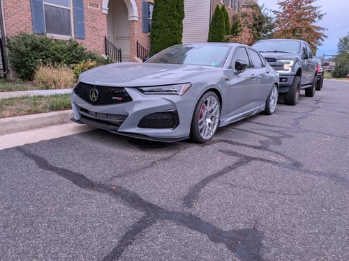 20 inch VMR V70FF's in Hyper Silver on a 2024 Acura TLX Type S