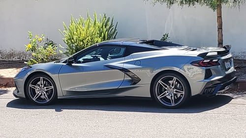 Staggered 19/20 inch Ace Alloy AFF01 in Gloss Mica Grey w/ Brushed Face 2024 Chevrolet Corvette Stingray Z51