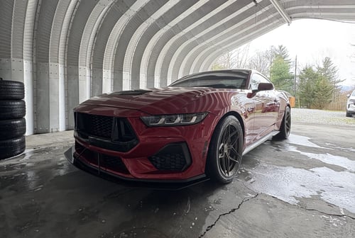 Staggered 19 inch Variant Zeno in Gloss Bronze on a 2024 Ford Mustang 5.0 S650