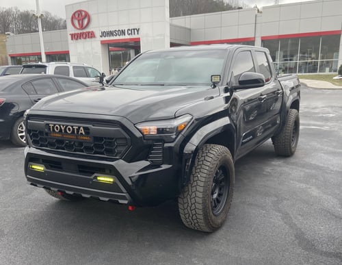18 inch Black Rhino Rapid in Matte Black on a 2024 Toyota Tacoma 4WD