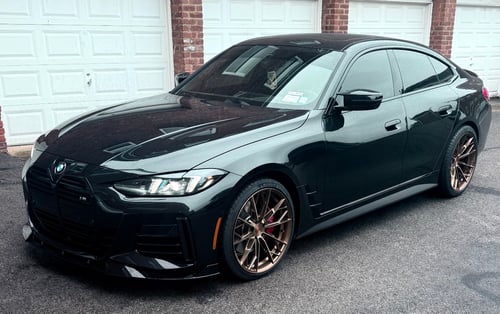 Staggered 20 inch Ferrada Forge-8 FR11 in Brushed Cobre on a 2025 BMW M440i X-Drive Gran Coupe