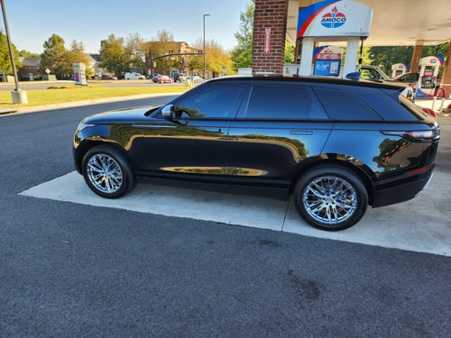 20 inch Lexani Aries in Chrome on a 2025 Land Rover Range Rover Velar