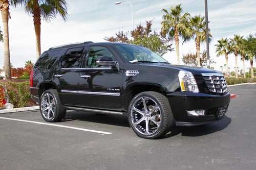 Giovanna Dalar V 6 Chrome Wheels on 2010 Cadillac Escalade w/ Specs