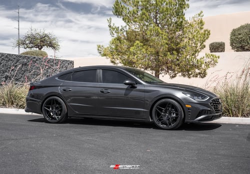 20 inch Variant Xenon Satin Black on a 2020 Hyundai Sonata