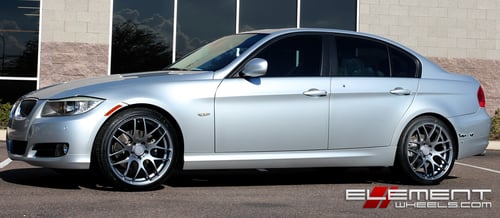 19 inch Staggered Verde V44 Empire Matte Graphite on 2010 BMW 328i w/ Specs