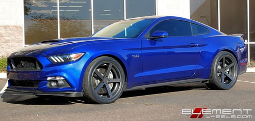 20 inch Staggered Rohana RC22 Matte Graphite on 2016 Ford Mustang GT w/ Specs