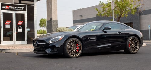 20 inch Staggered Savini SV-F2 Matte Bronze on a 2016 Mercedes Benz AMG GTS