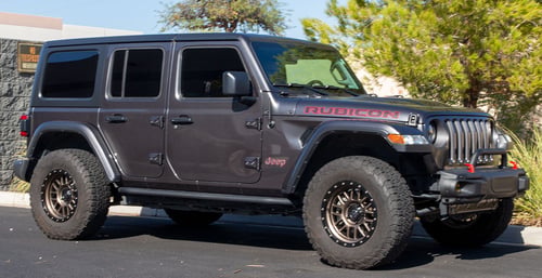 17 inch ICON Alpha Bronze on a 2018 Jeep Wrangler JL