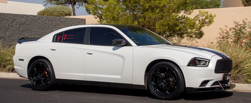 20 inch Staggered Foose Impala Gloss Black F169 on a 2013 Dodge Charger RT
