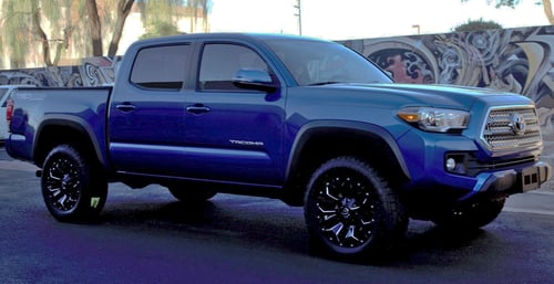 18 Inch Fuel Off-Road Assault Gloss Black Milled D567 on a 2017 Toyota Tacoma