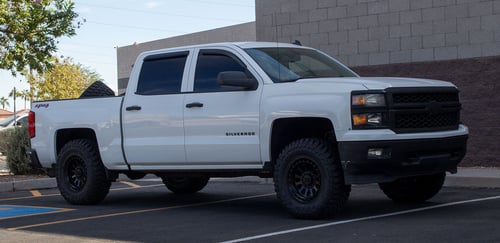 17 inch XD Series XD856 Omega Satin Black on a 2014 Chevrolet Silverado 1500