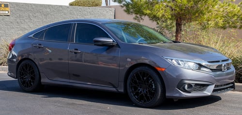 18 inch TSW Sebring Matte Black on a 2017 Honda Civic EX-T